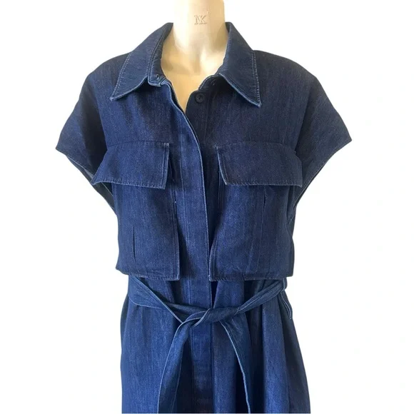 COS | Dresses | Cos Denim Dress Shirt Utility Midi Organic Cotton  Sustainable Size 6 | Poshmark